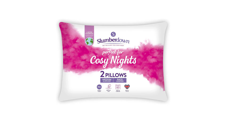 Slumberdown Cosy Nights White Pillows 2 Pack