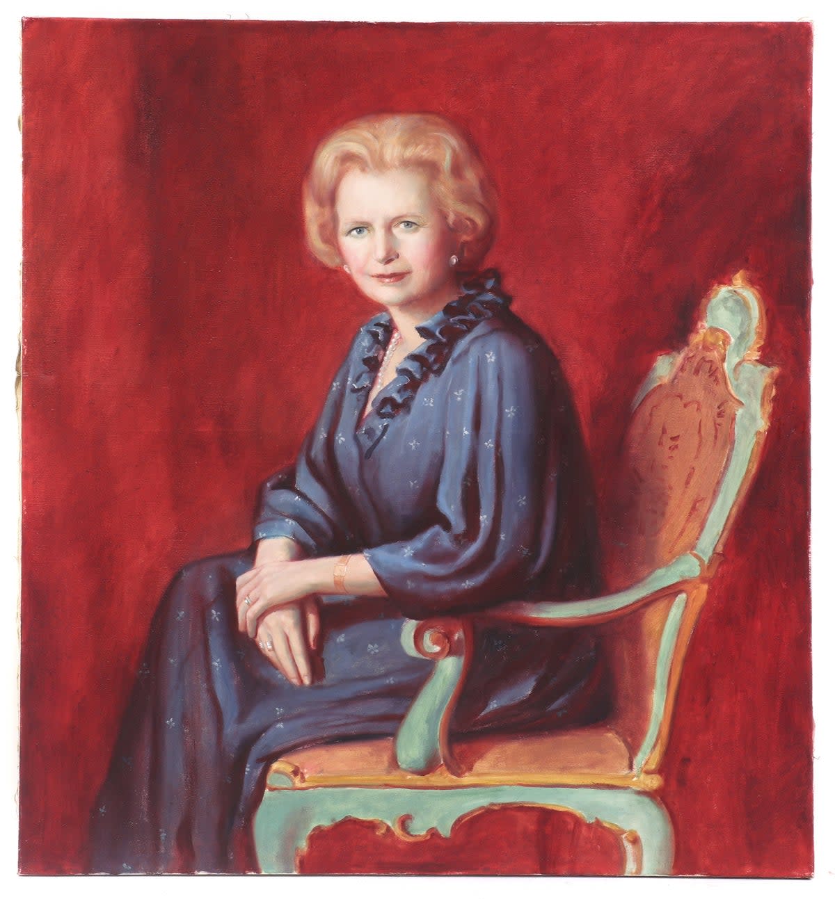 A painting of Margaret Thatcher sold at auction after almost being thrown away  (sworders )