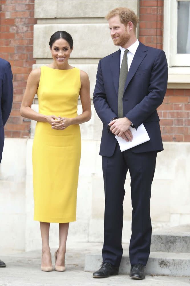 Meghan Markle in a Brandon Maxwell design