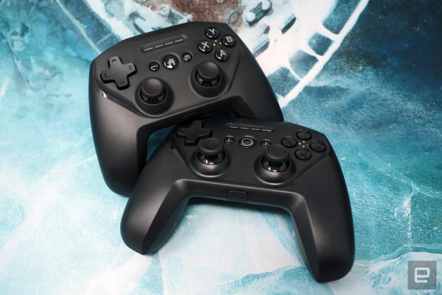 Two controllers in black