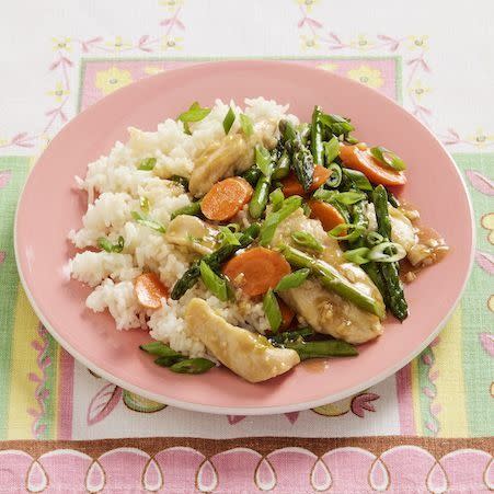 spring dinner ideas chicken and asparagus stir fry