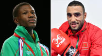 <p>Two Olympic boxers were removed from the Rio Olympic Village after reportedly attempting to sexually assault staff members at the complex. Jonas Junias (L) of Namibia and Hassan Saada (R) of Morocco were both arrested and will face charges. (Getty Images) </p>
