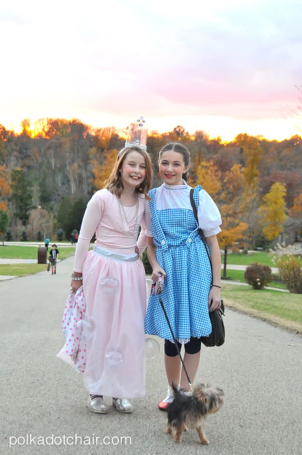 DIY Dorothy and Glinda Costumes for Tween Girls