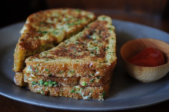 <p><b><b>Crispy Salt and Pepper French Toast</b><br></b></p><p>Don’t let sugary french toast make you sicker. Instead try this savory version.<b> Try the <b><b><a href="https://www.food52.com/recipes/7030-crispy-salt-and-pepper-french-toast?utm_source=yahoofood&utm_medium=referral&utm_campaign=10hangoverhelpers" rel="nofollow noopener" target="_blank" data-ylk="slk:Crispy Salt and Pepper French Toast;elm:context_link;itc:0;sec:content-canvas" class="link ">Crispy Salt and Pepper French Toast</a>.</b></b> </b><i>(Photo: Food52)</i></p>