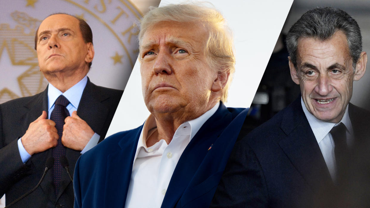 Silvio Berlusconi, Donald Trump and Nicolas Sarkozy.