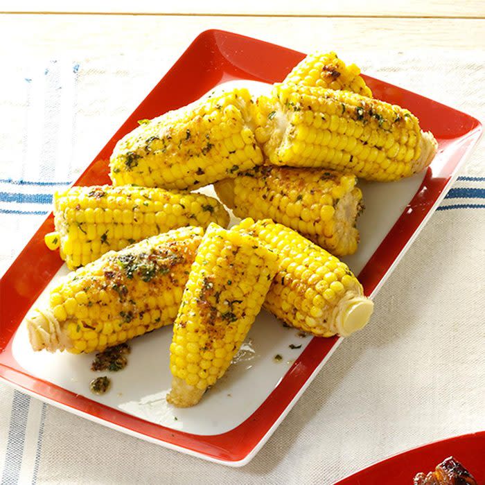 <a href="https://www.tasteofhome.com/recipes/sweet-corn-with-parmesan-and-cilantro/" rel="nofollow noopener" target="_blank" data-ylk="slk:Sweet Corn with Parmesan and Cilantro;elm:context_link;itc:0;sec:content-canvas" class="link rapid-noclick-resp">Sweet Corn with Parmesan and Cilantro</a>