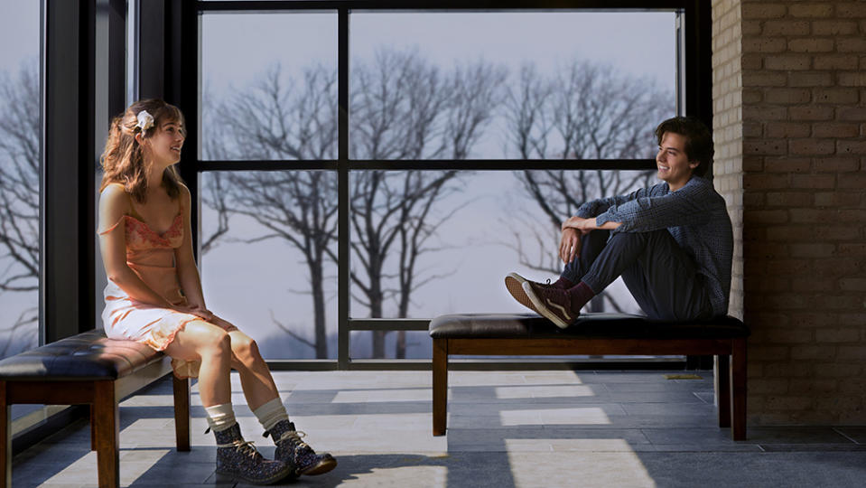 Haley Lu Richardson and Cole Sprouse in ‘Five Feet Apart’