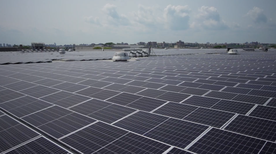 Krasdale Foods partnered with PowerFlex to build a solar installation on the roof of its warehouse in the Hunts Point section of the Bronx.