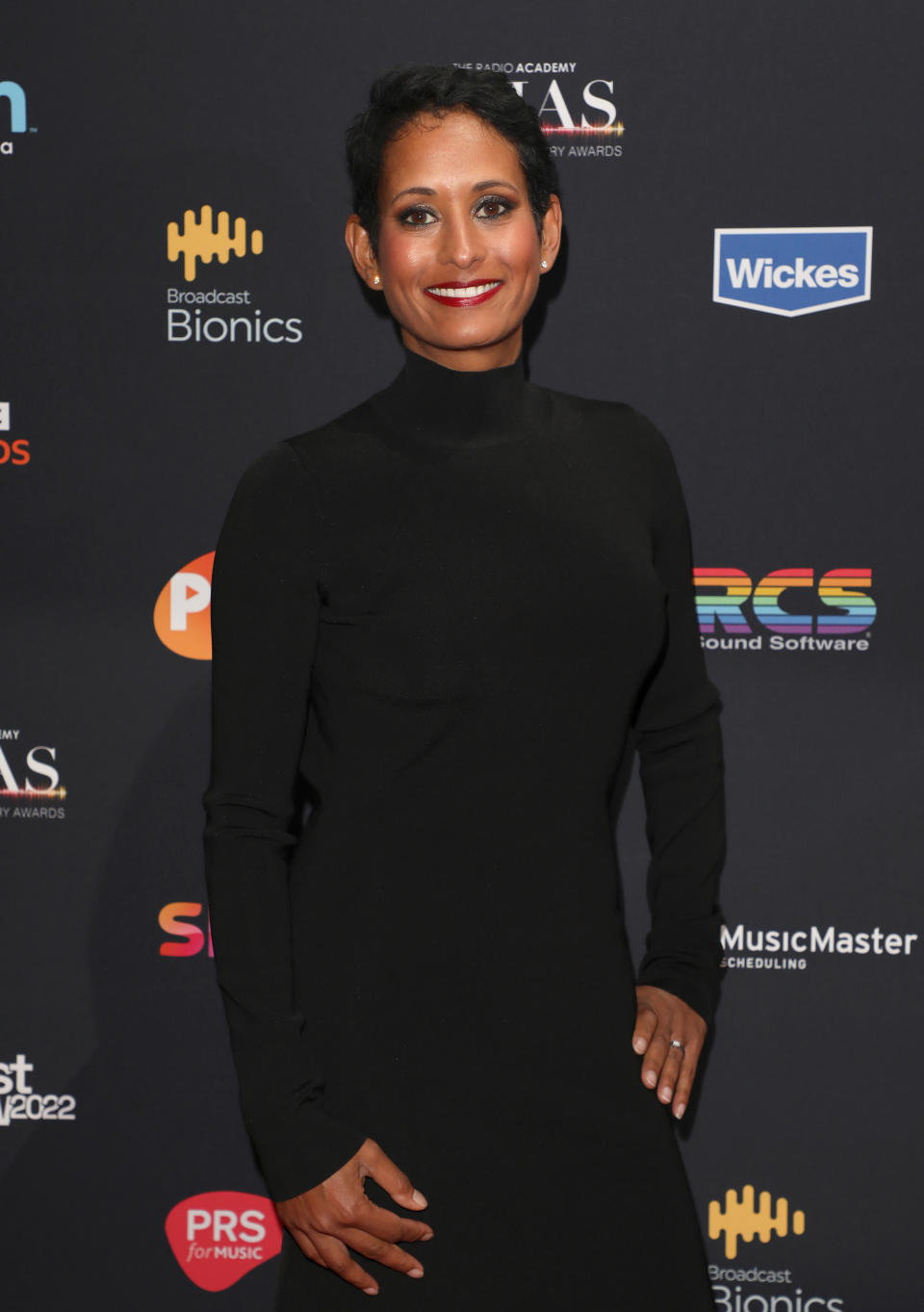 LONDON, ENGLAND - MAY 03: Naga Munchetty attends the Audio & Radio Industry Awards (ARIAS) at the Adelphi Theatre on May 3, 2022 in London, England. (Photo by Lia Toby/Getty Images)