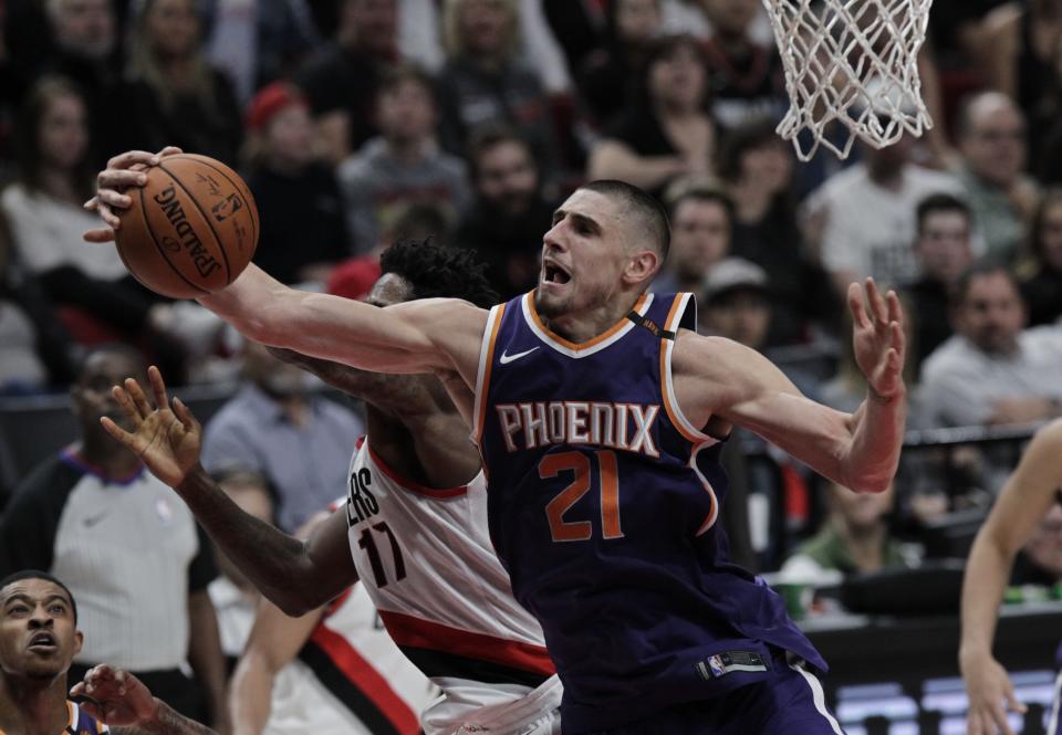 Phoenix Suns center Alex Len is a solid add if you’re in need of rebounding. (AP Photo/Steve Dipaola)