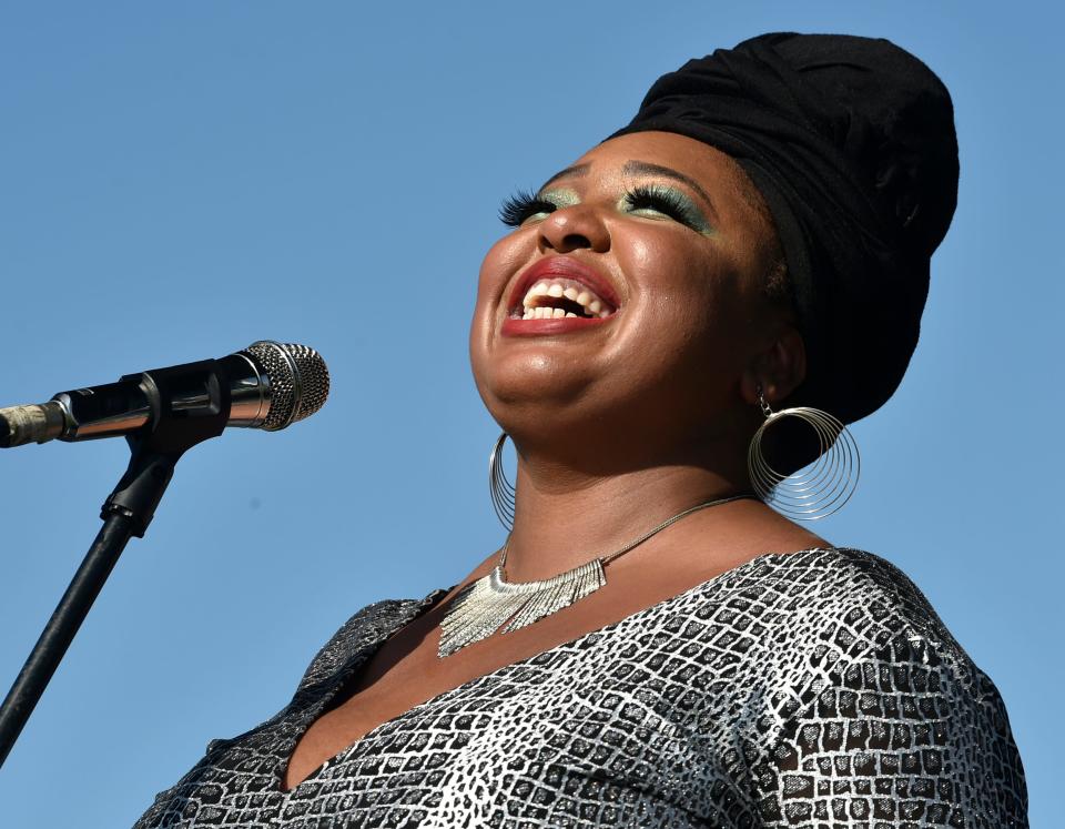 Annika Chambers, pictured here at Bradenton Blues Festival in 2020, will return this year to perform at Sunday's Blues Brunch.