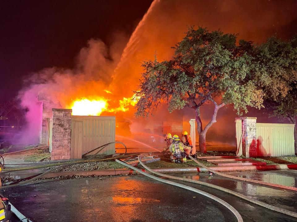 This blaze destroyed more than 80 golf carts at Avery Ranch Golf Club in Northwest Austin early Monday.