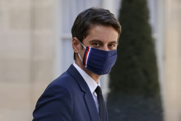 Gabriel Attal le 31 mars 2021 à l'Elysée - Ludovic MARIN © 2019 AFP