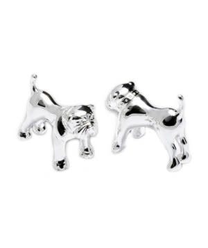 Thomas Pink Silver Bulldog Cufflinks