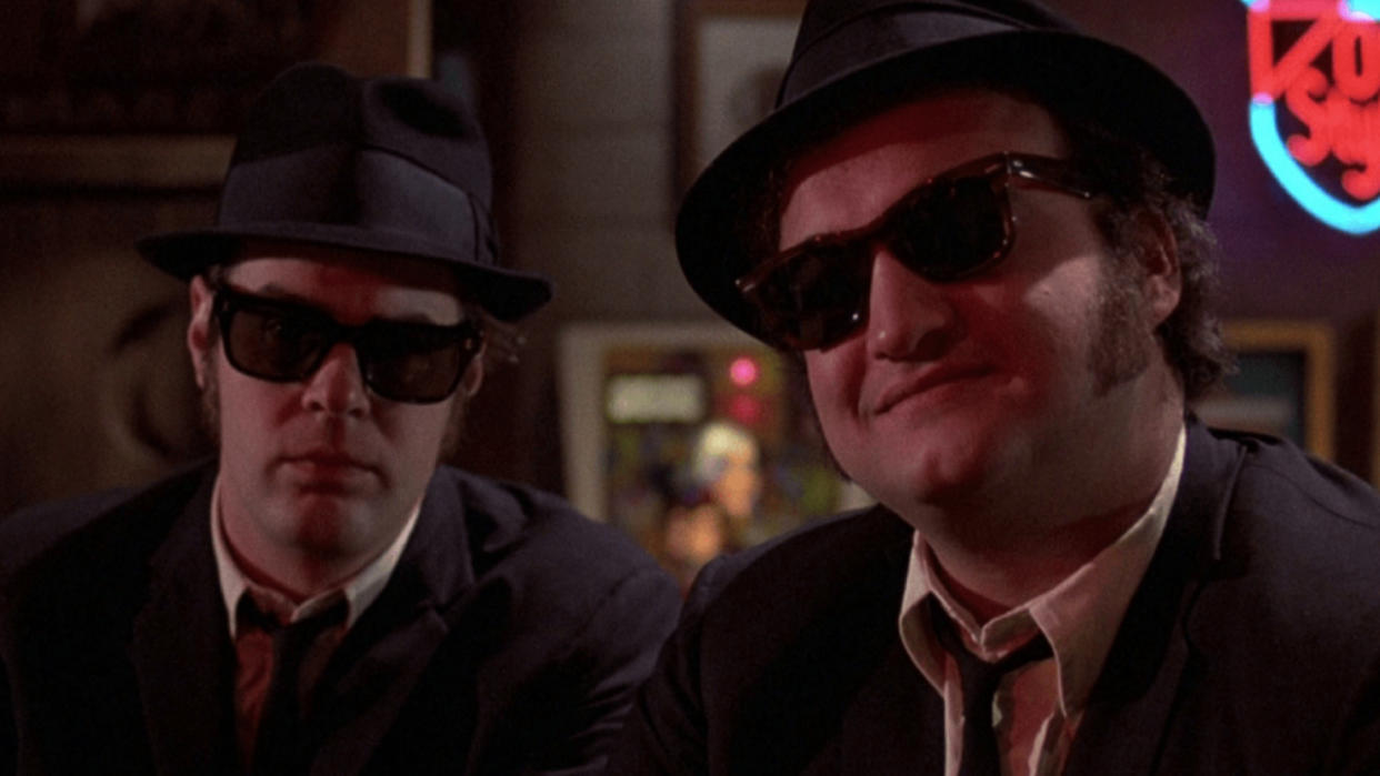  Dan Aykroyd and John Belushi in The Blues Brothers 