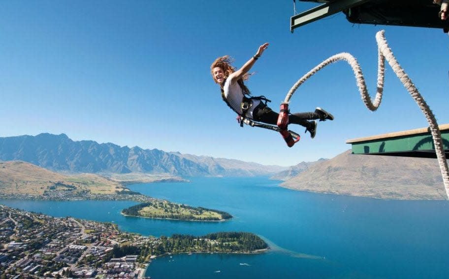 Bungy jumping is just one of many adrenaline-fuelled activities Ben Stokes and Co can enjoy in Queenstown - AJ HACKETT 