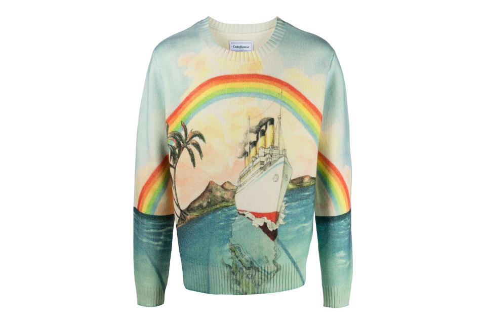 Casablanca Rainbow print jumper