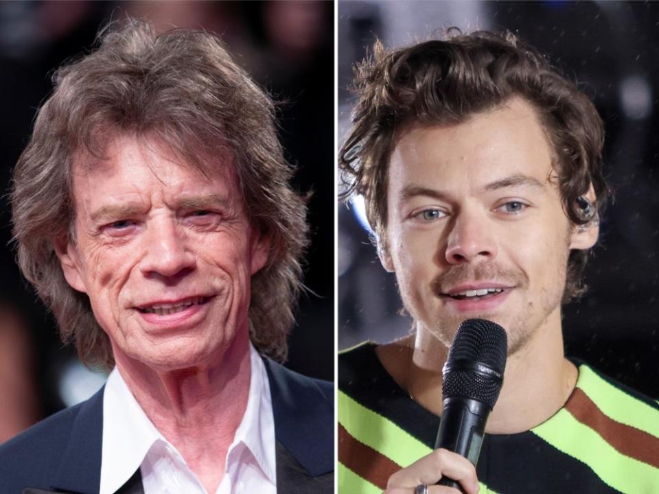 Mick Jagger (l.) und Harry Styles sind beide erfolgreiche Musiker. (Bild: Denis Makarenko/Shutterstock.com / Debby Wong/Shutterstock.com)