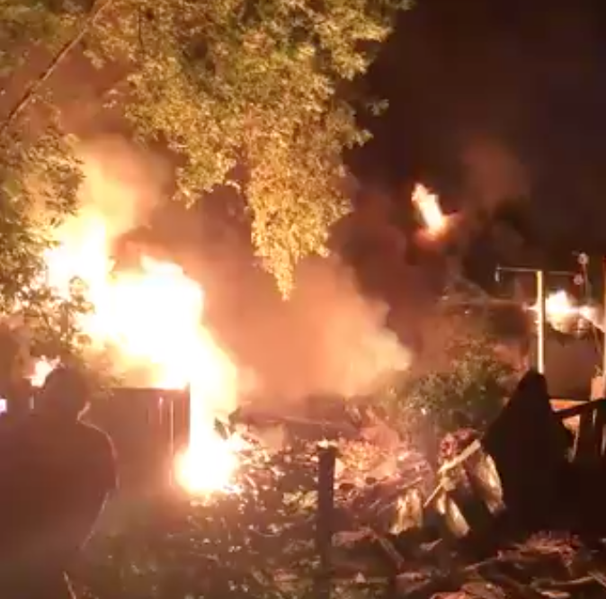 Seven houses were destroyed and seven people were sent to hospital in London, Ont., after a vehicle drove into a house in the city's east end, setting off an explosion and a large fire Wednesday night.  