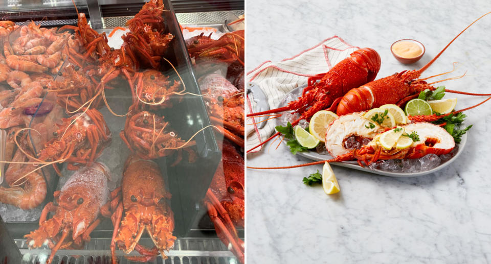 Coles is slashing the price of WA Cooked Rock Lobsters. Source: Supplied/Coles