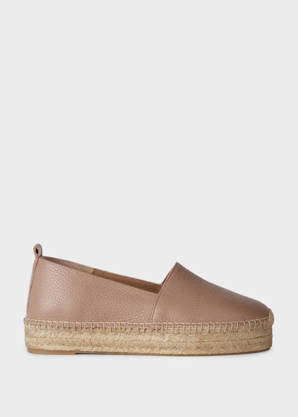 Leather blush espadrilles, £89