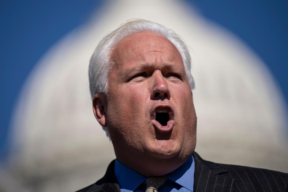 American Conservative Union chairman Matt Schlapp speaks during a news conference on Capitol Hill on Sept. 20.