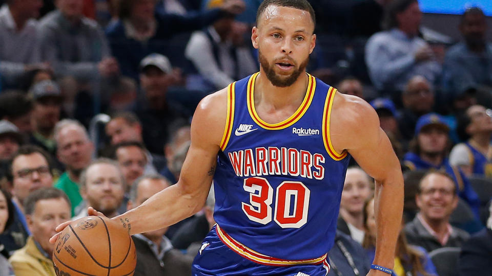 There is some optimism Steph Curry could be back in the Warriors' lineup in time for the playoffs. (Photo by Lachlan Cunningham/Getty Images)