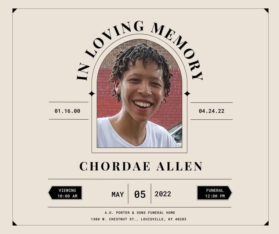 Chordae Allen, 22, was shot to death April 24, 2022.
