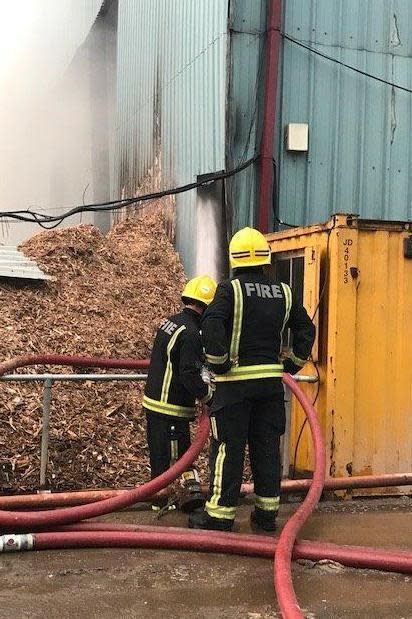 Fire crews at the scene (London Fire Brigade)