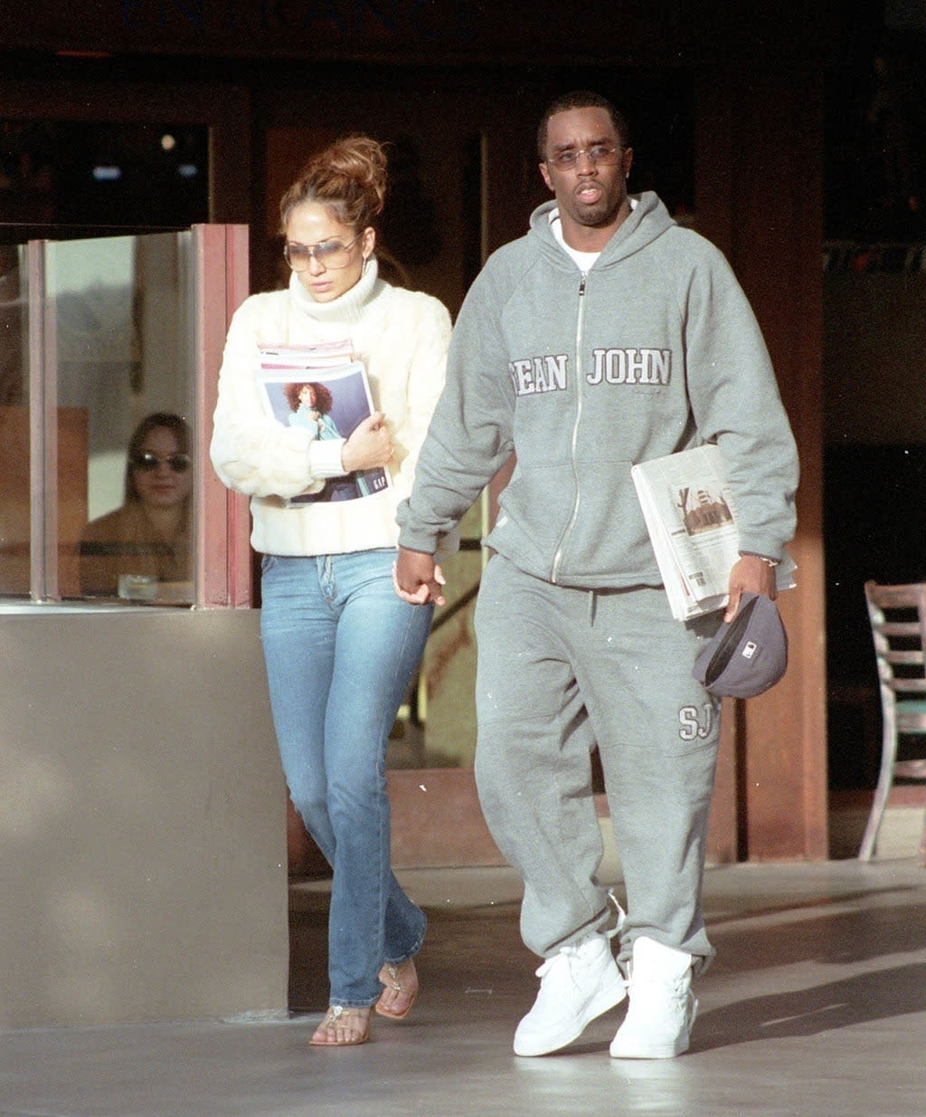 Diddy posted this throwback photo of himself with Jennifer Lopez from Dec. 14, 2000. (Photo: Backgrid) 