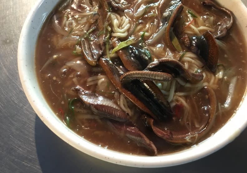 有網友認為鱔魚麵為台灣過譽美食。取自flickr。攝影者bryan...。