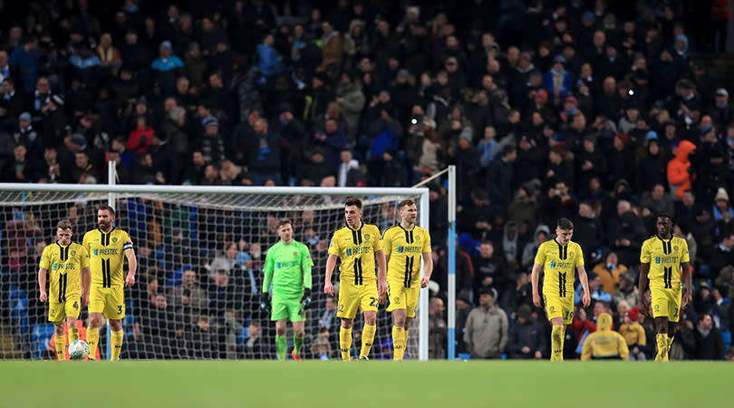 The Brewers were pummelled 9-0 by Manchester City in a nightmarish League Cup semi-final and nowface a second leg back on home turf.But heck, at least it wasnt 149-0...