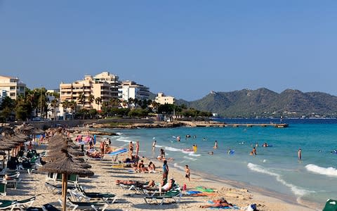 The beach at Cala Millor on Majorca's east coast - Credit: Getty