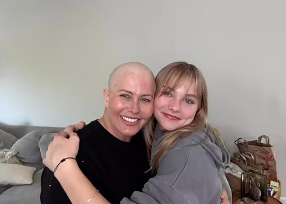 Her daughter helped shave off the rest of her hair in a powerful Instagram video. Instagram / @_nicole_eggert