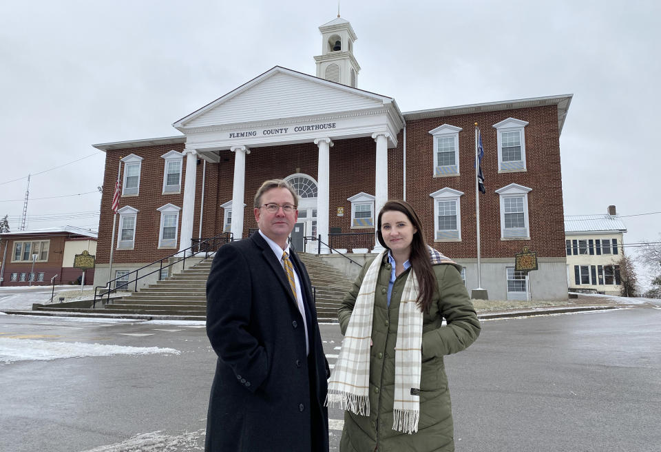 Kim Johnson’s attorneys, Dale Golden and Laraclay Parker.  (Jacob Ward / NBC News)