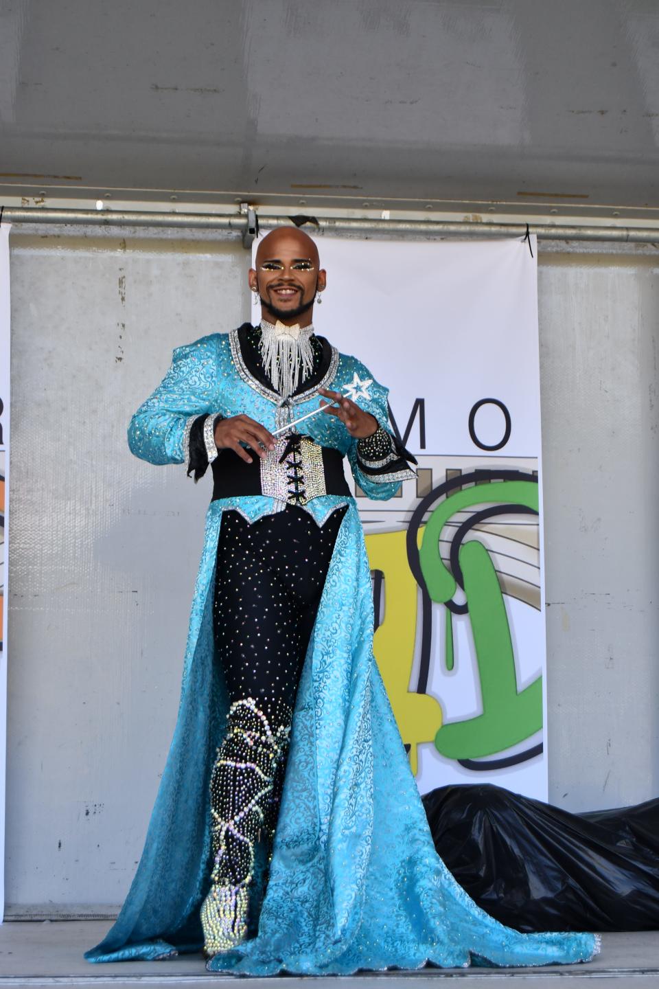 Adonis Lee Ohara poses as the Fab Grandmother from Cinderella. He was crowned Mr. Fremont at the third annual Fremont Pride Festival on Saturday.