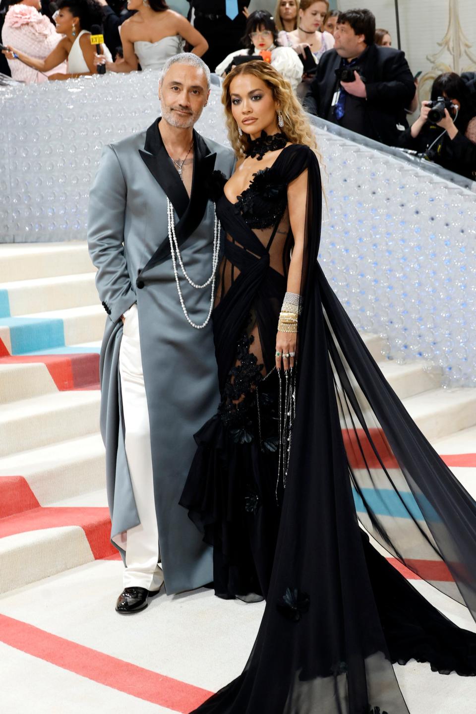 Taika Waititi and Rita Ora attend the 2023 Met Gala.