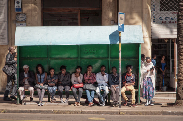 <span class="caption">Waiting for the bus in Asmara.</span> <span class="attribution"><a class="link " href="https://www.flickr.com/photos/bandytam/15989963161/sizes/l" rel="nofollow noopener" target="_blank" data-ylk="slk:Andrea Moroni/flickr;elm:context_link;itc:0;sec:content-canvas">Andrea Moroni/flickr</a>, <a class="link " href="http://creativecommons.org/licenses/by-nc-nd/4.0/" rel="nofollow noopener" target="_blank" data-ylk="slk:CC BY-NC-ND;elm:context_link;itc:0;sec:content-canvas">CC BY-NC-ND</a></span>