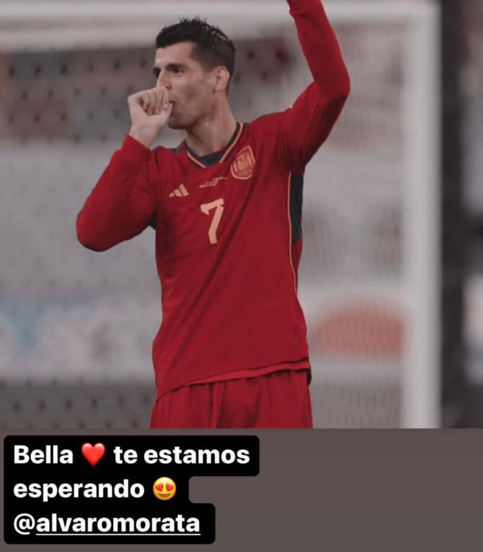 Alice Campello comparte el gol de Morata dedicado a su hija Bella