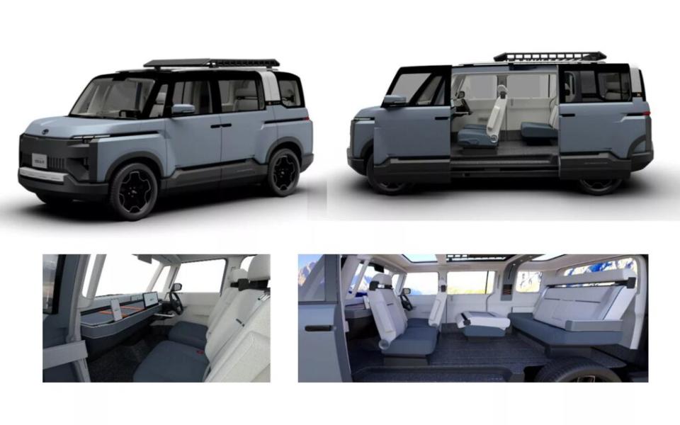 X-Van Gear Concept融合了廂型車以及休旅車的特色，前後都是滑門的設計非常別。(圖片來源：Toyota)