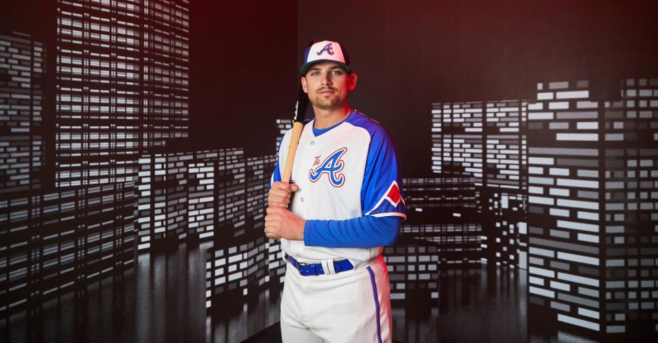 NORTH PORT, FLORIDA - FEBRUARY 21: Riley Austin of the  Atlanta Braves poses for a photo during Spring Training at CoolToday Park on February 21, 2023 in Venice, Florida. (Photo by Octavio Jones/Atlanta Braves)