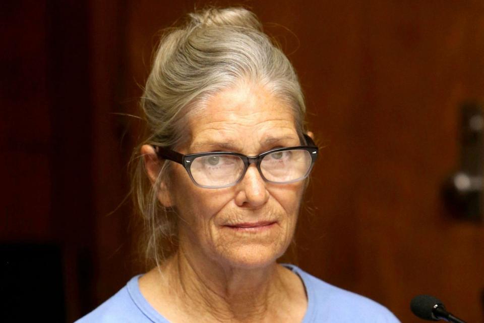 PHOTO: Leslie Van Houten attends her parole hearing at the California Institution for Women Sept. 6, 2017 in Corona, Calif. (Stan Lim/AP, FILE)