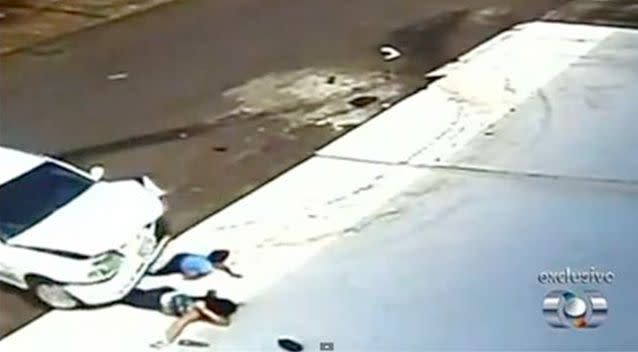 Joao was run over while walking back from school in Brazil. Photo: YouTube/GLOBO.