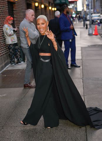 <p>Gotham/GC Images</p> Jada Pinkett Smith is seen on October 16, 2023 in New York City.