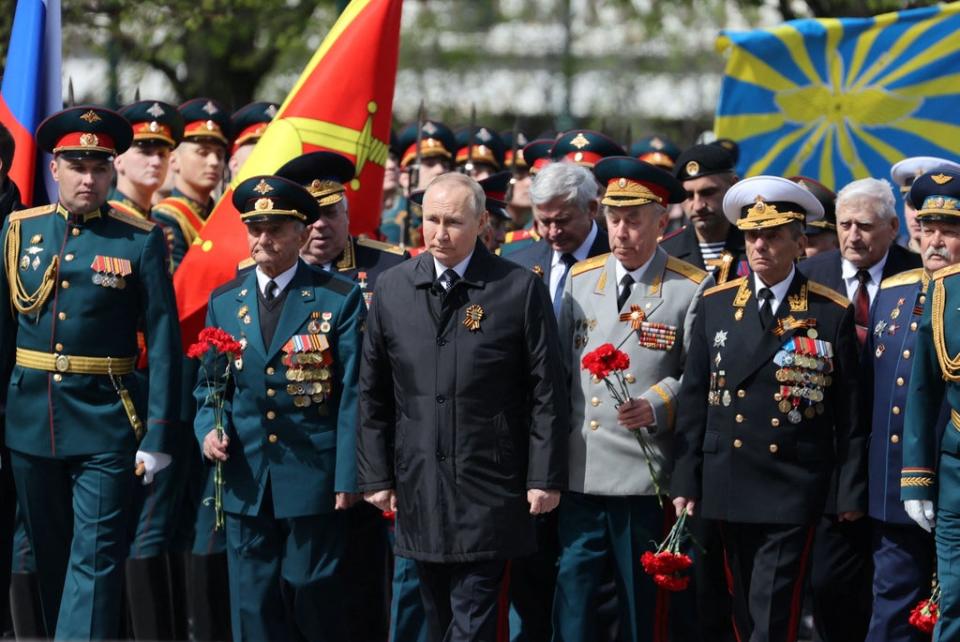 Putin lashed out at the West during his Victory Day speech (SPUTNIK/AFP via Getty Images)