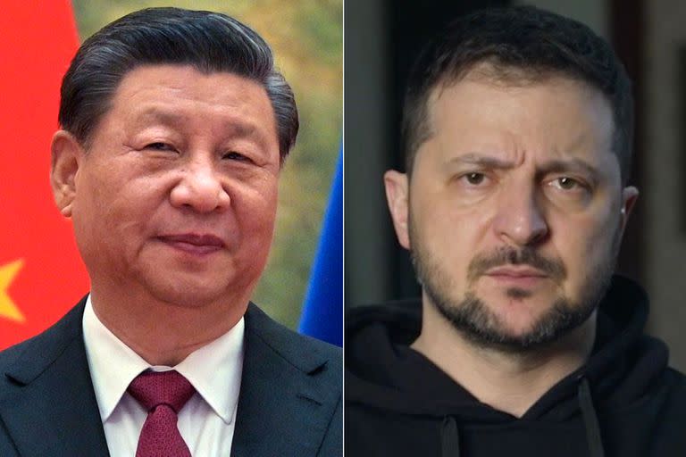 Xi Jinping y Volodimir Zelensky