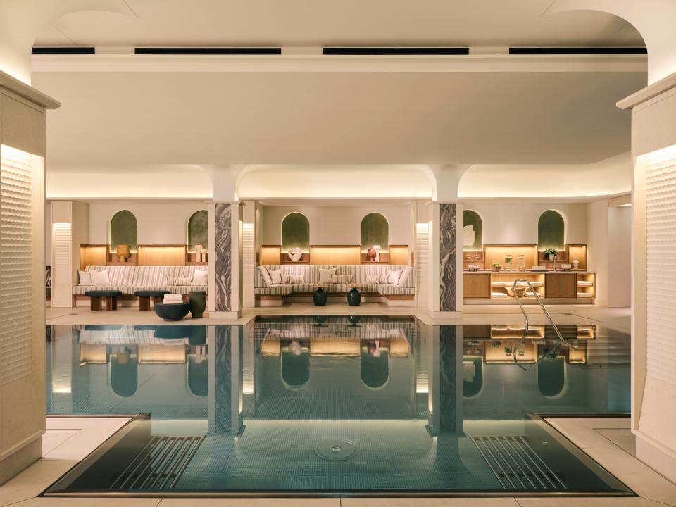 The Asaya Spa indoor pool at Rosewood Munich.