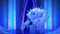 Ice monster’s post-credit cameo: Marvel’s penchant for post-credit stings seems to be spreading, with the giant snow monster showing a softer side after the credits have rolled in ‘Frozen’.