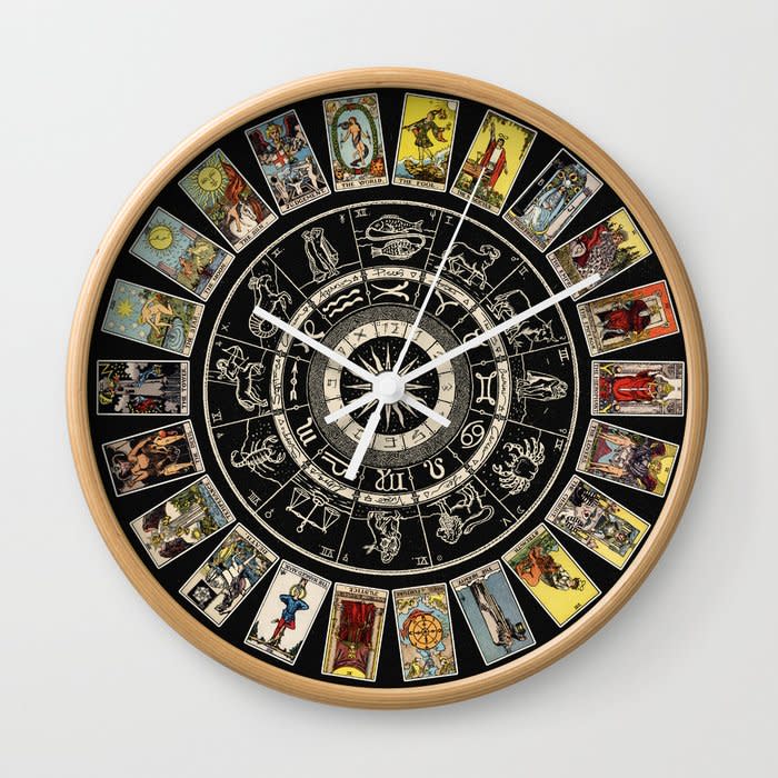 <p><a href="https://go.redirectingat.com?id=74968X1596630&url=https%3A%2F%2Fsociety6.com%2Fproduct%2Fthe-major-arcana-the-wheel-of-the-zodiac_wall-clock&sref=https%3A%2F%2Fwww.cosmopolitan.com%2Fstyle-beauty%2Ffashion%2Fg33928897%2Fgifts-for-witches%2F" rel="nofollow noopener" target="_blank" data-ylk="slk:Shop Now;elm:context_link;itc:0;sec:content-canvas" class="link ">Shop Now</a></p><p>The Major Arcana and the Wheel of the Zodiac Wall Clock</p><p>$32.80</p><p>society6.com</p>