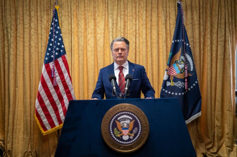 Nick Offerman plays the president fighting the "Civil War." Photo courtesy of A24
